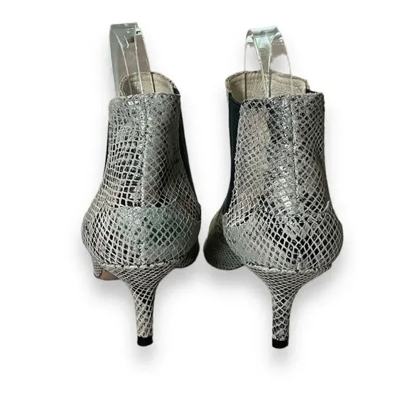 Ivylee Copenhagen Snakeskin Booties Leather Beige Black and Green Rare Size 7 - Picture 4 of 7